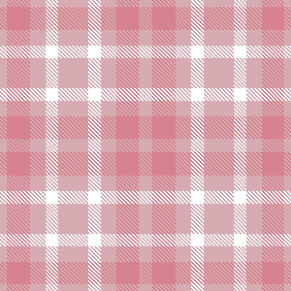 Modern Seamless Tartan in Muted Pinkish Grey tones Textile Design vector