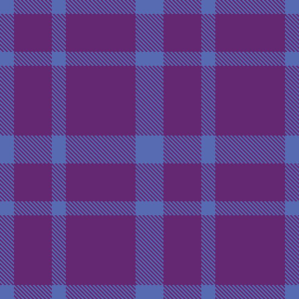 Modern Deep Cornflower Seamless Tartan Textile Design vector