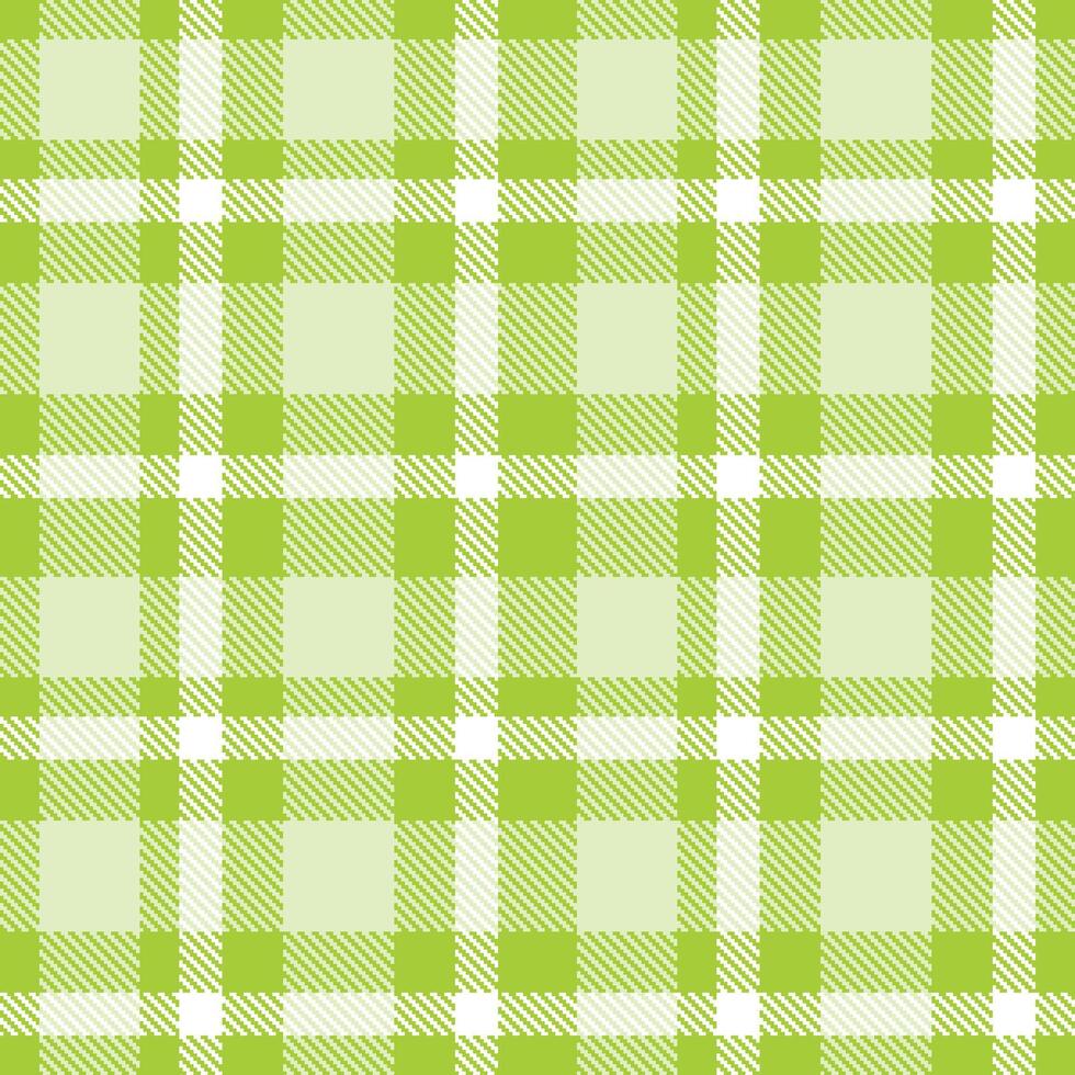 Modern Warm Snot Green Seamless Tartan Textile Design vector