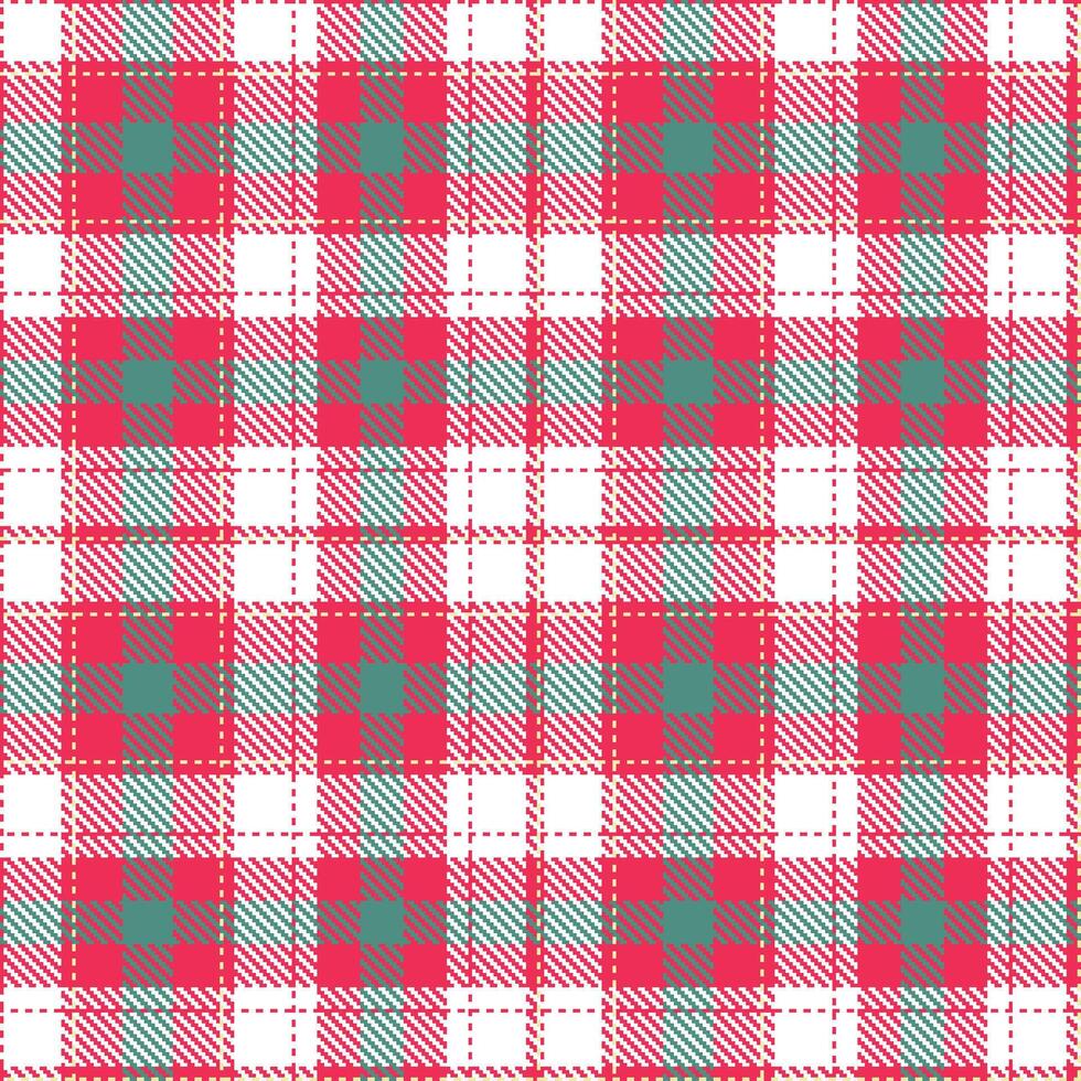 Modern Seamless Tartan in Cool Red Pink tones Textile Design vector