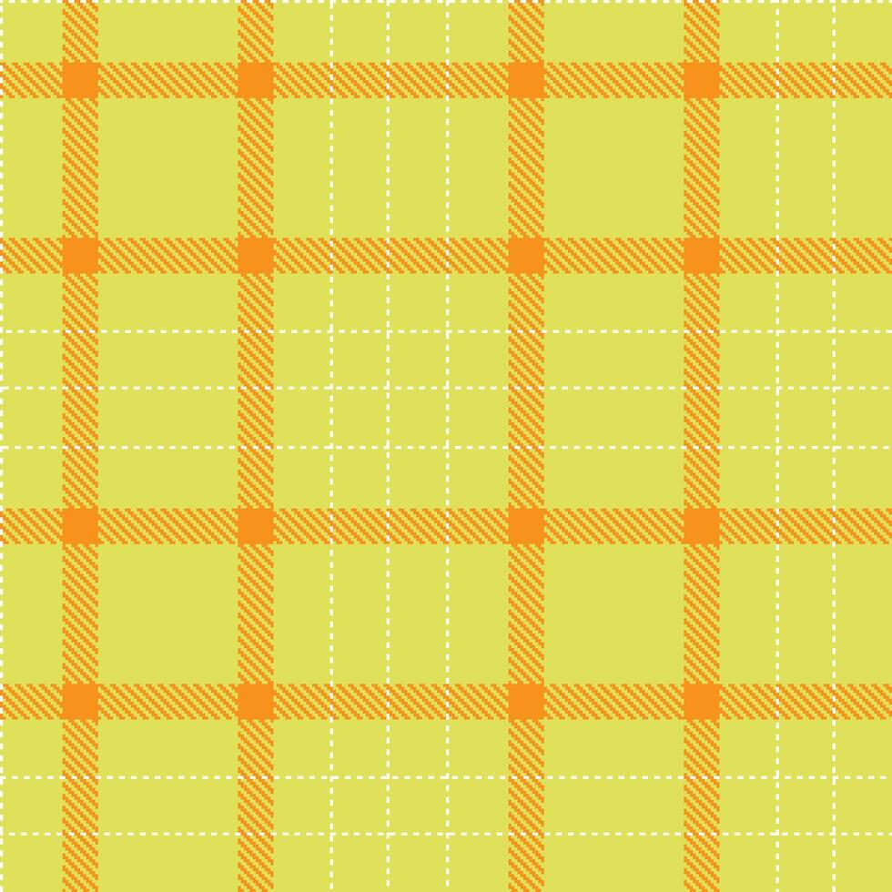 Modern Metallic Yellowish Seamless Tartan Textile Design vector
