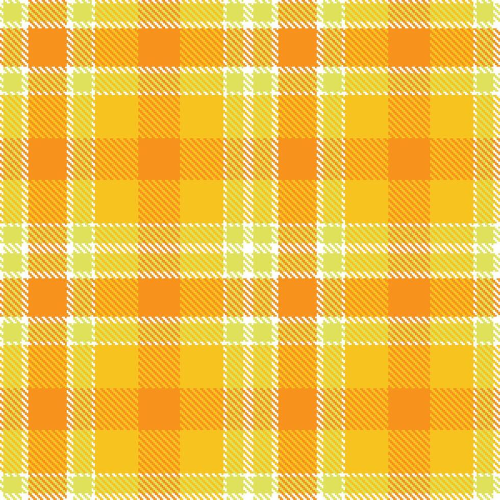 Dusty White and Warm Yellowish Seamless Tartan Textile Design vector