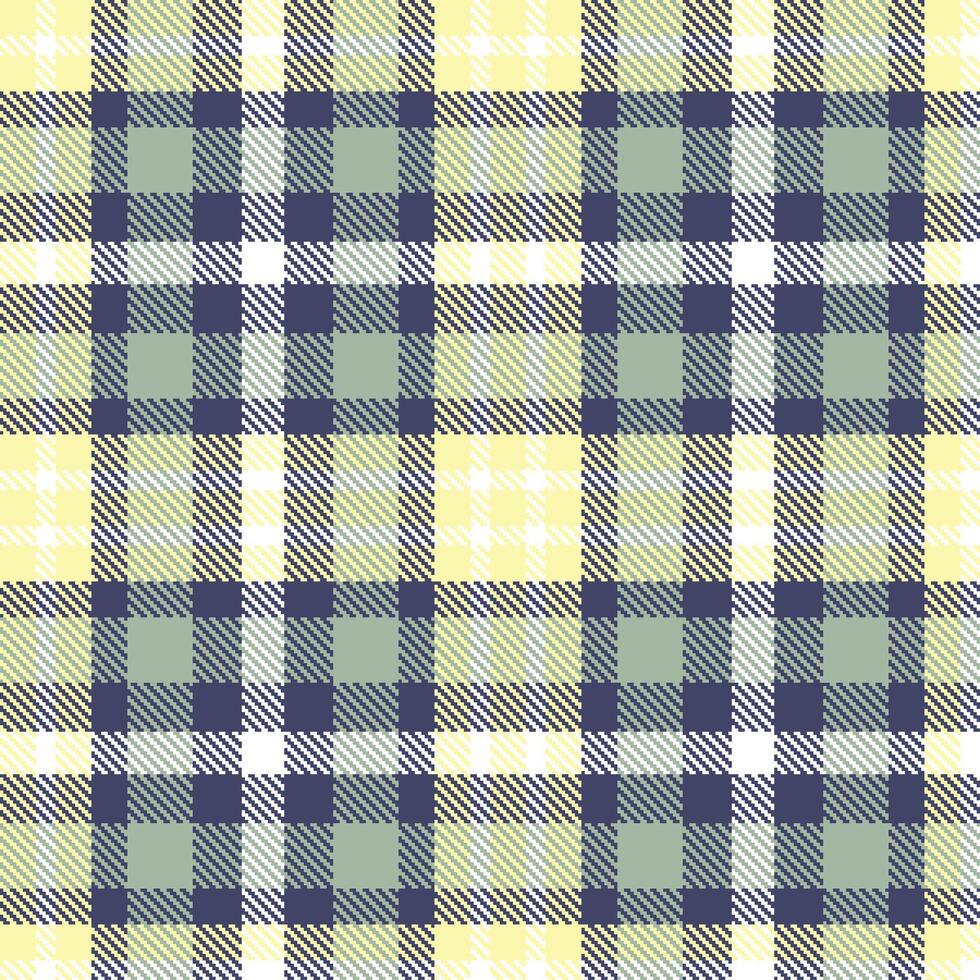 Deep Dusk Seamless Tartan with Rich Parchment accents Textile Design vector
