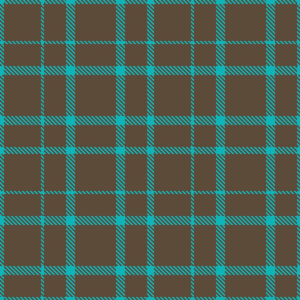 Smoky Turquoise Blue Seamless Tartan with Deep Dark Taupe accents Textile Design vector