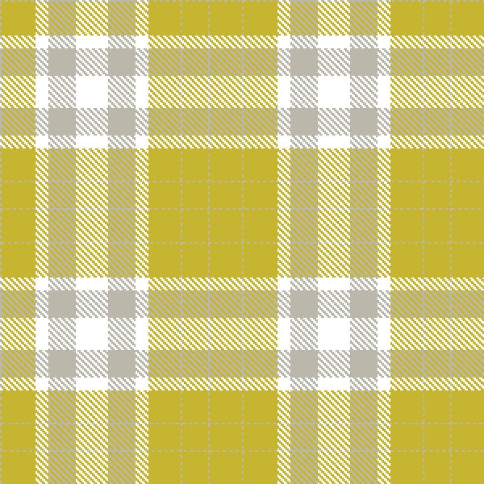 Metallic Greyish and Smoky Muddy Yellow Seamless Tartan Textile Design vector