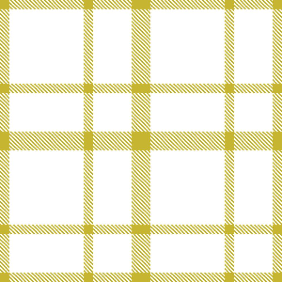 Modern Seamless Tartan in Muted Muddy Yellow tones Textile Design vector