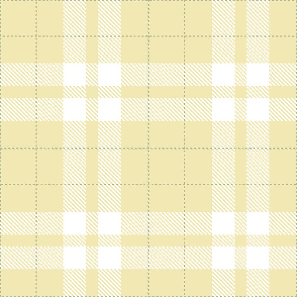 Muted Beige Seamless Tartan with Neon Greenish Grey accents Textile Design 386 vector
