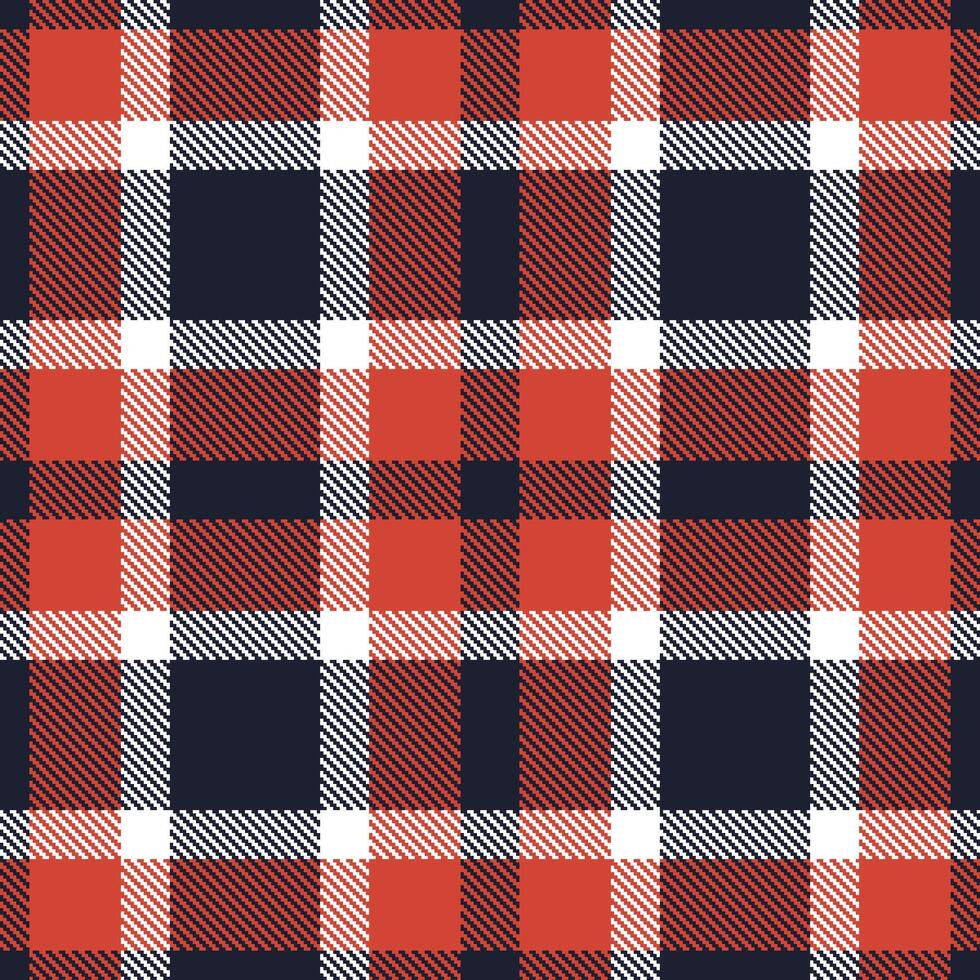 Dark Dark Seamless Tartan with Cool Pale Red accents Textile Design vector