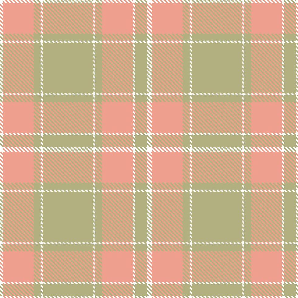 Smoky White Seamless Tartan with Bright Putty accents Textile Design vector