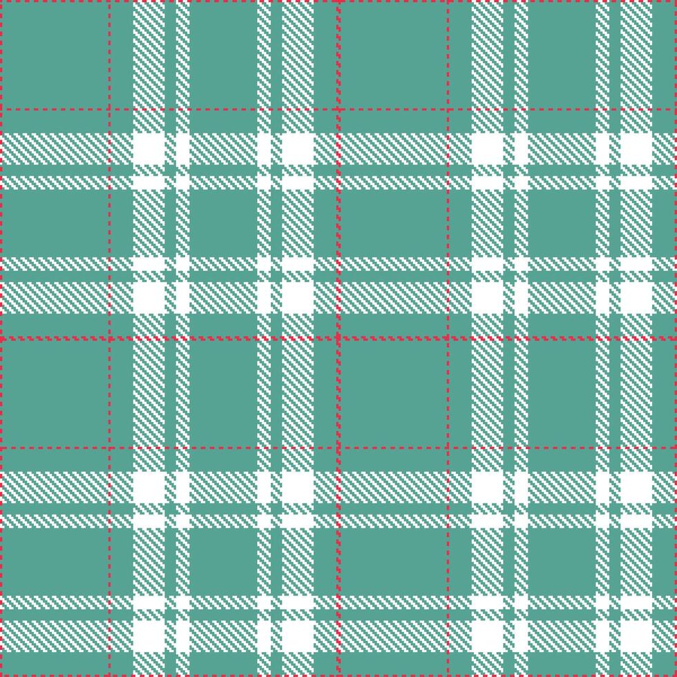 Deep Dull Teal Seamless Tartan with Pale White accents Textile Design vector