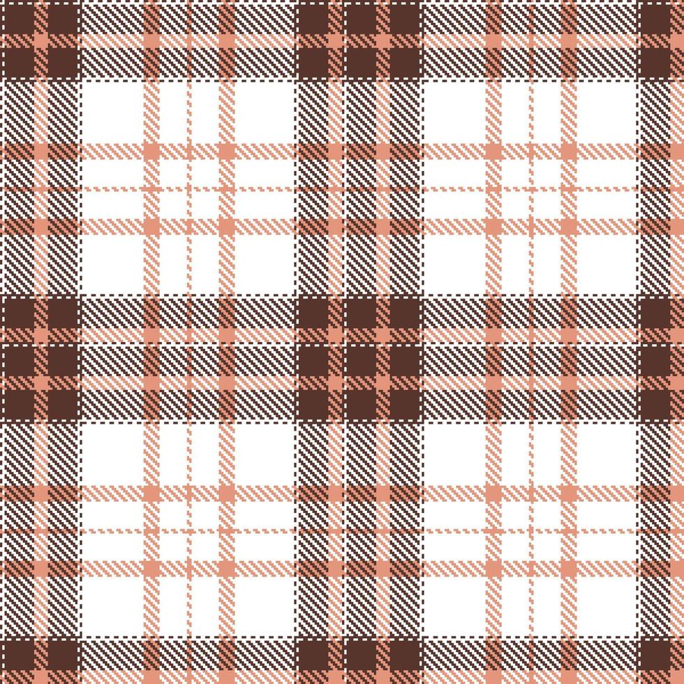 Cool White Seamless Tartan with Soft Purple Brown accents Textile Design vector