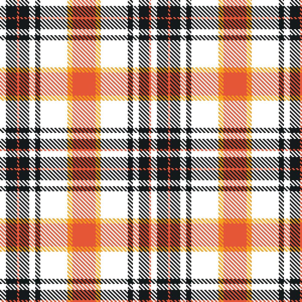 Dusty White and Muted Almost Black Seamless Tartan Textile Design vector