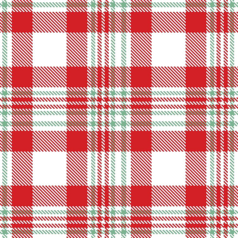 Muted White Seamless Tartan with Neon Red accents Textile Design vector