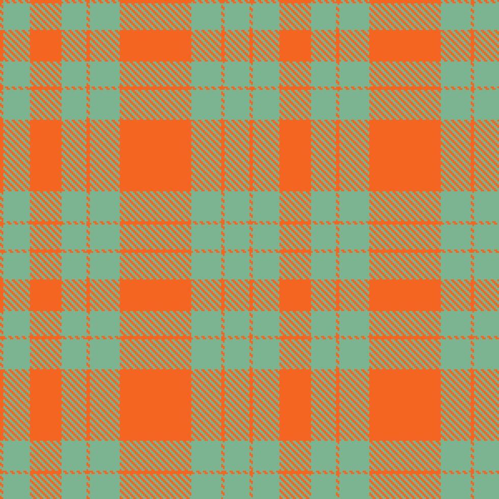 Modern Seamless Tartan in Cool Bright Orange tones Textile Design vector
