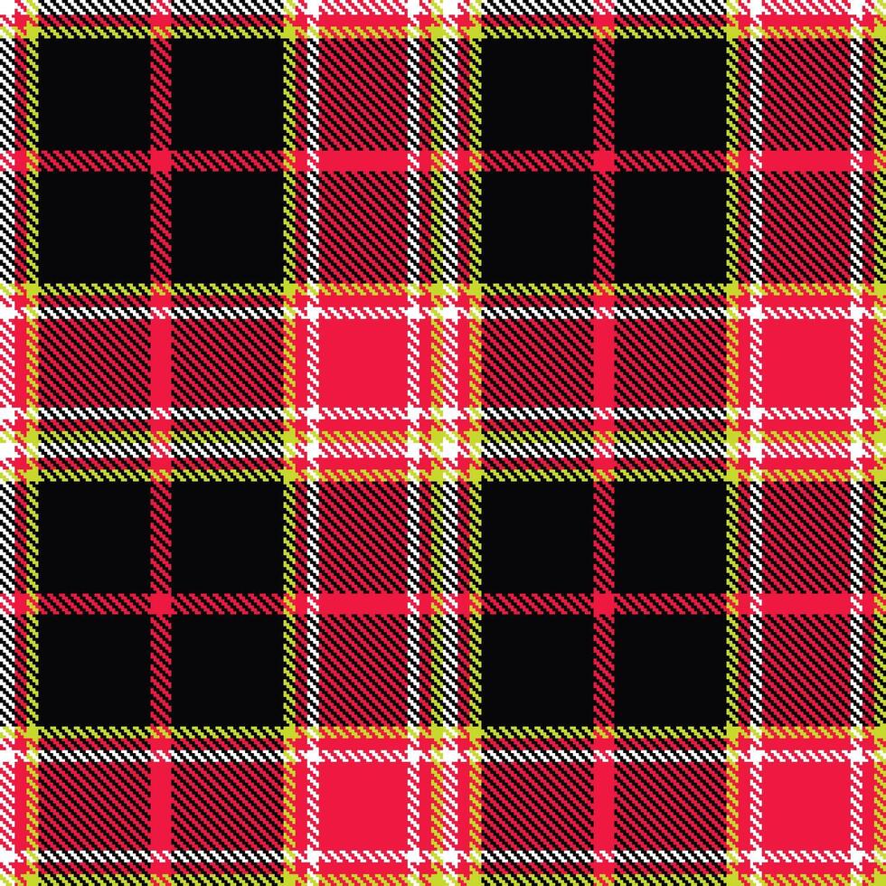 Iridescent Neon Red Seamless Tartan with Rich White accents Textile Design vector