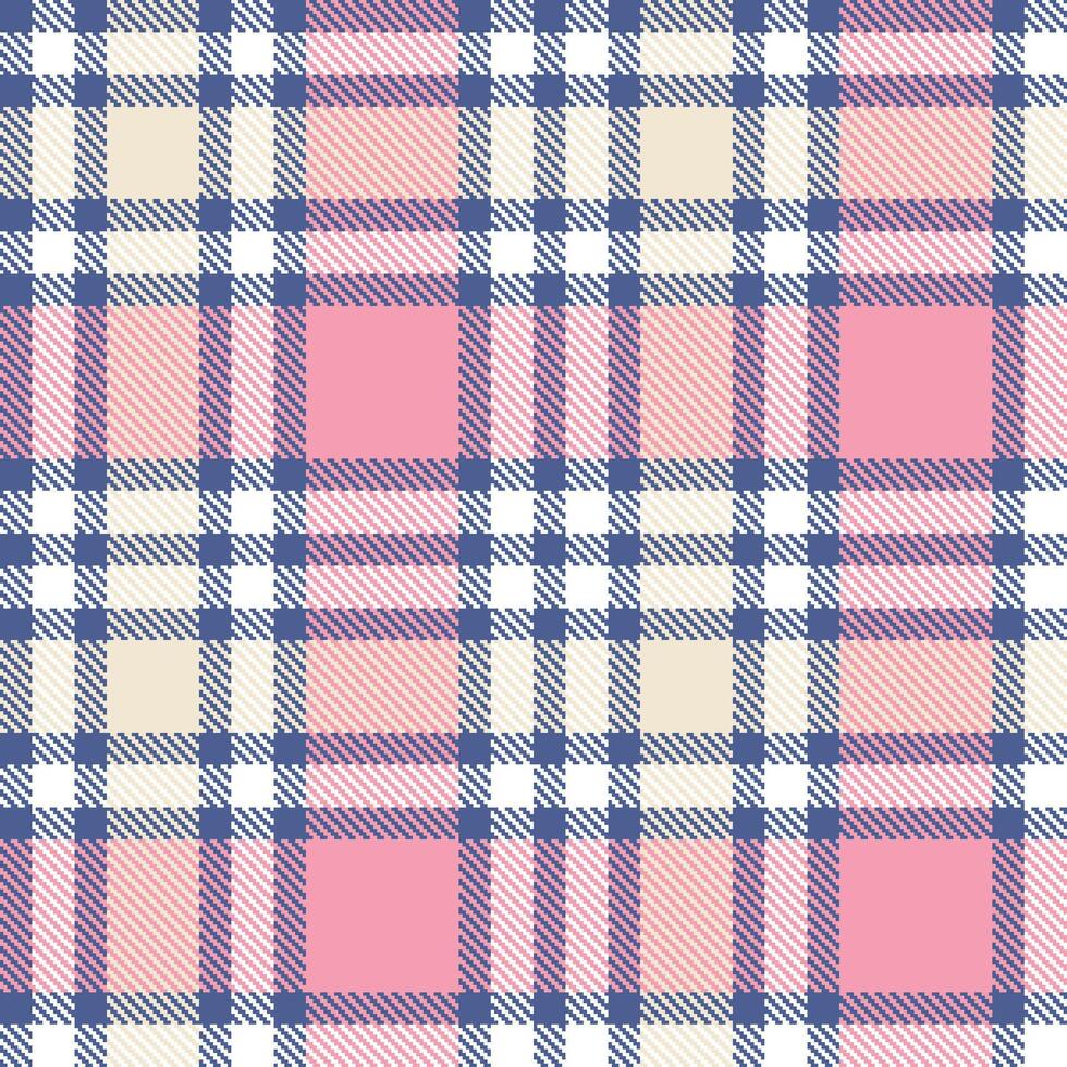 Soft Dusky Blue Seamless Tartan with Cool White accents Textile Design vector