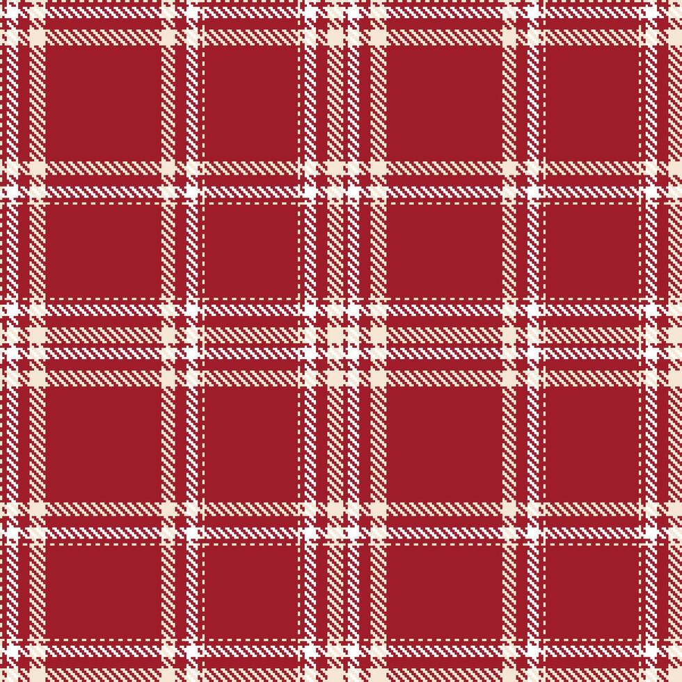 Modern Seamless Tartan in Metallic Rouge tones Textile Design vector