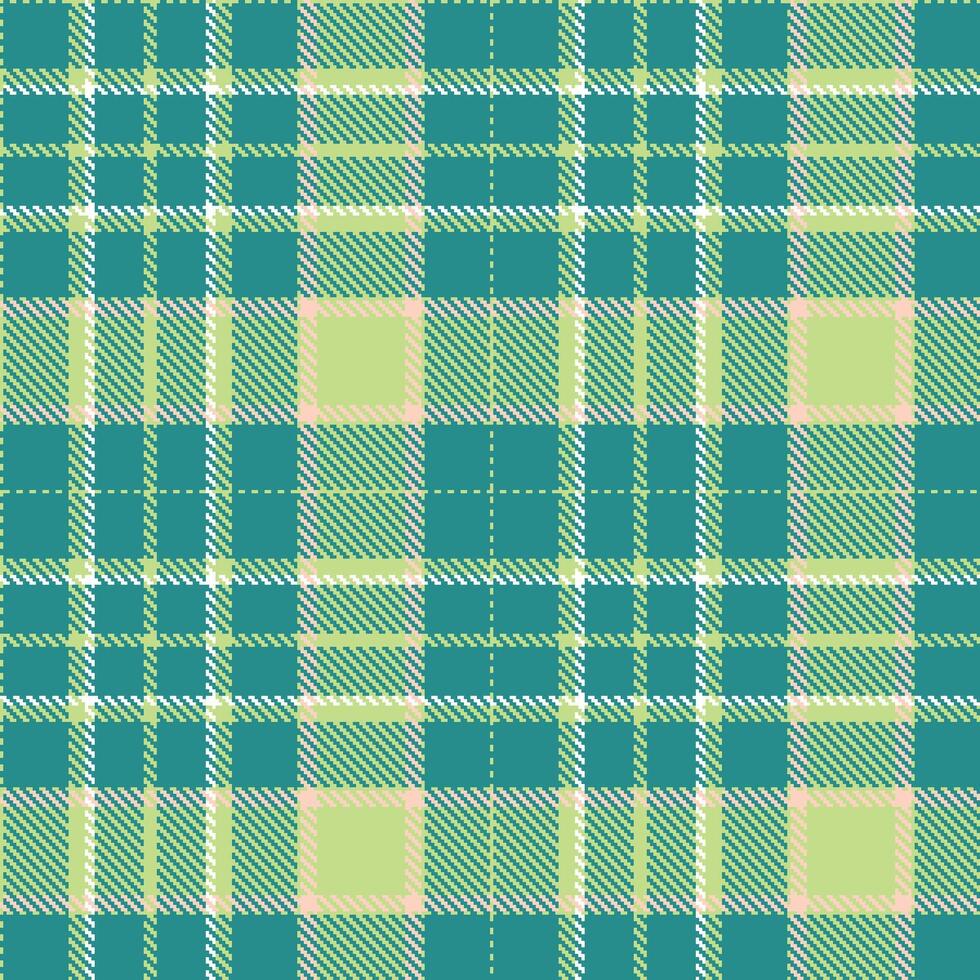 Modern Seamless Tartan in Rich Pistachio tones Textile Design vector