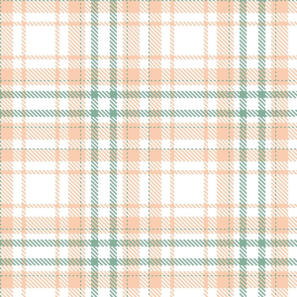 Metallic Light Peach Seamless Tartan with Rich White accents Textile Design vector