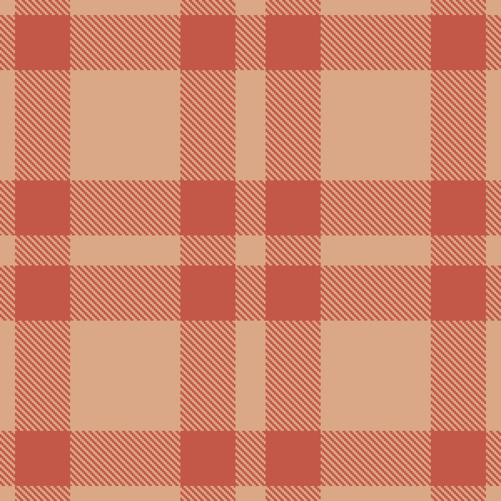 Modern Seamless Tartan in Deep Pinkish Tan tones Textile Design 386 vector