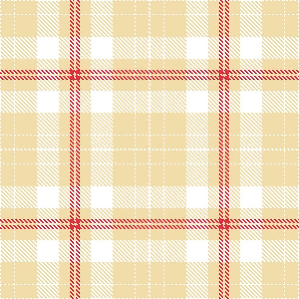 Modern Seamless Tartan in Dark Beige tones Textile Design 386 vector