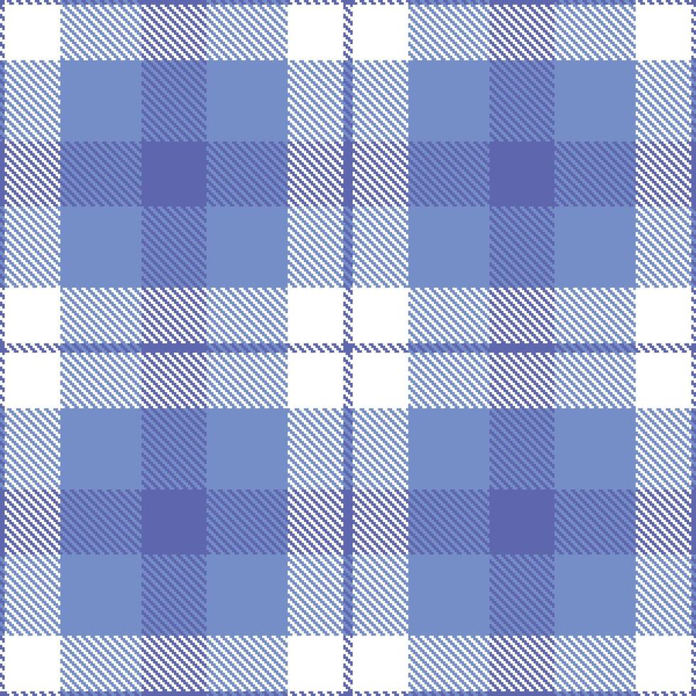 Modern Seamless Tartan in Soft Cornflower Blue tones Textile Design Variant 1517 vector