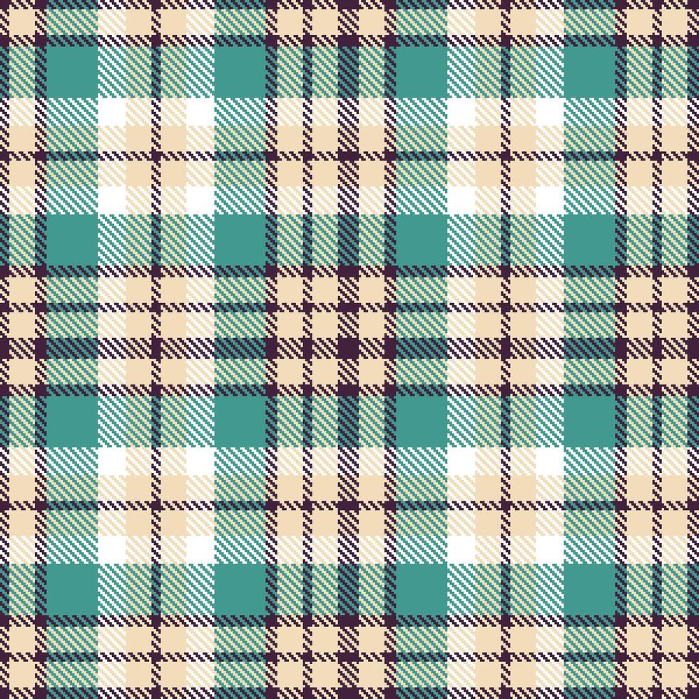 Modern Soft Eggplant Seamless Tartan Textile Design 386 vector