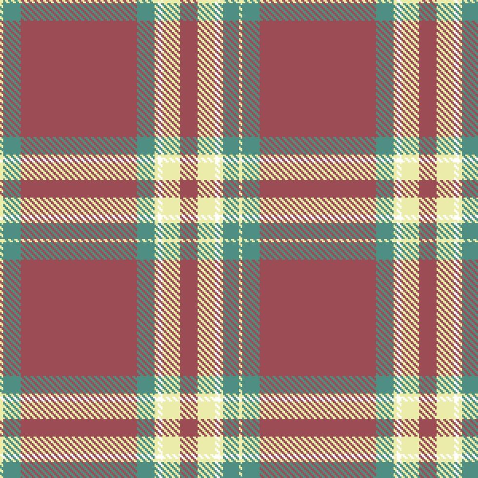 Modern Deep Light Tan Seamless Tartan Textile Design vector