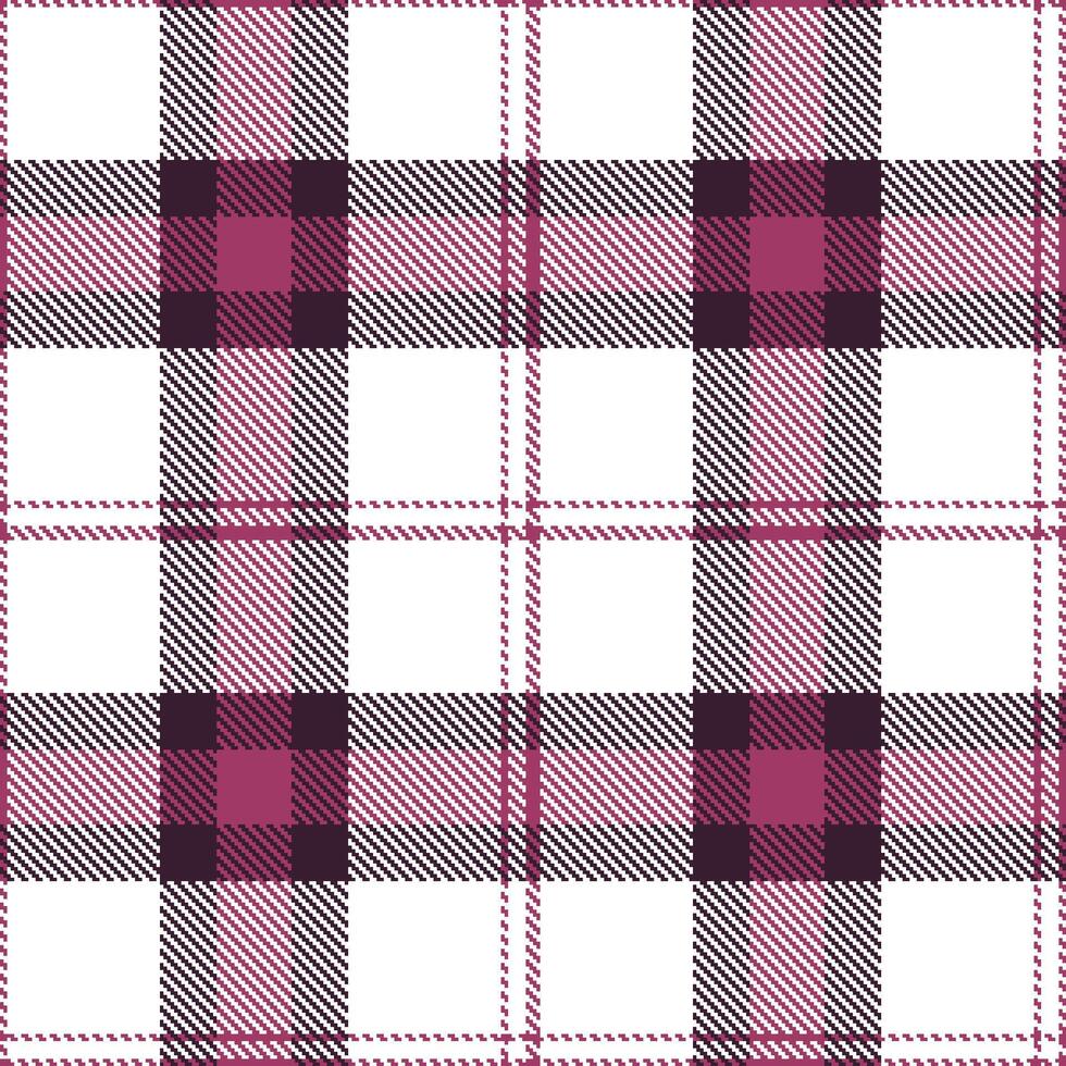 Modern Seamless Tartan in Smoky Reddish Purple tones Textile Design vector