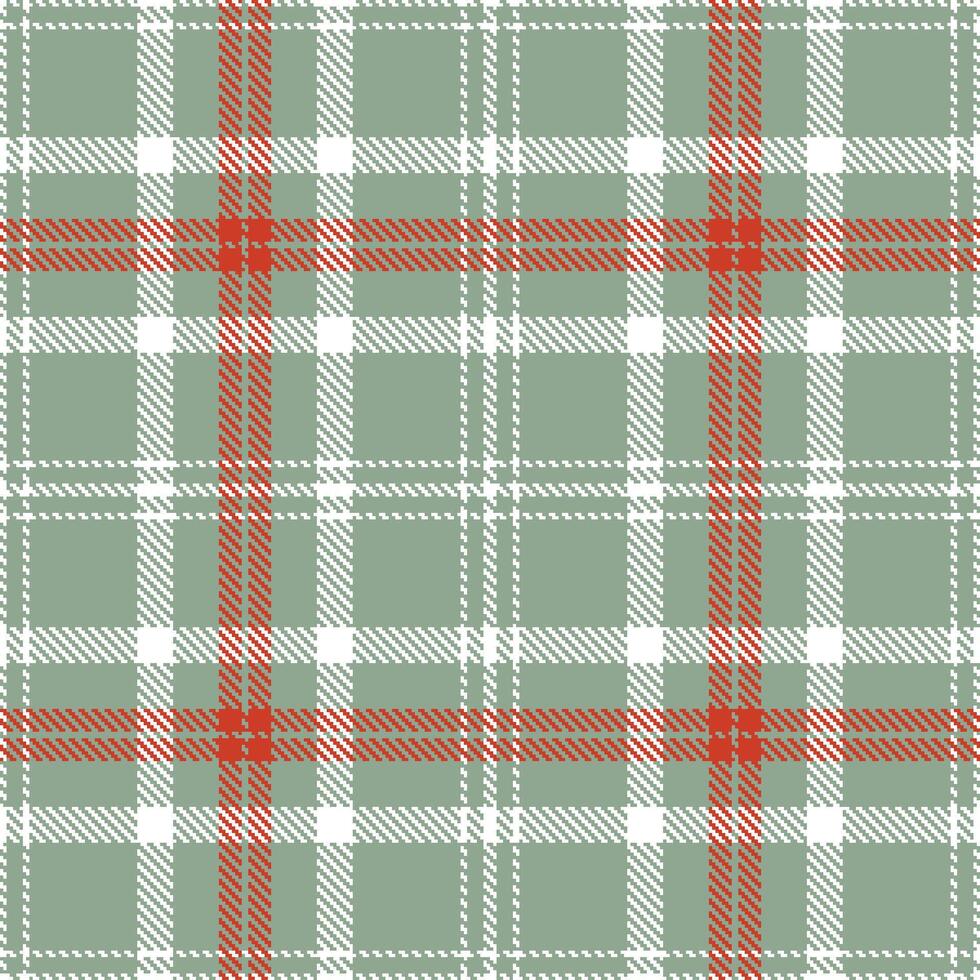 Modern Seamless Tartan in Iridescent Greenish Grey tones Textile Design vector