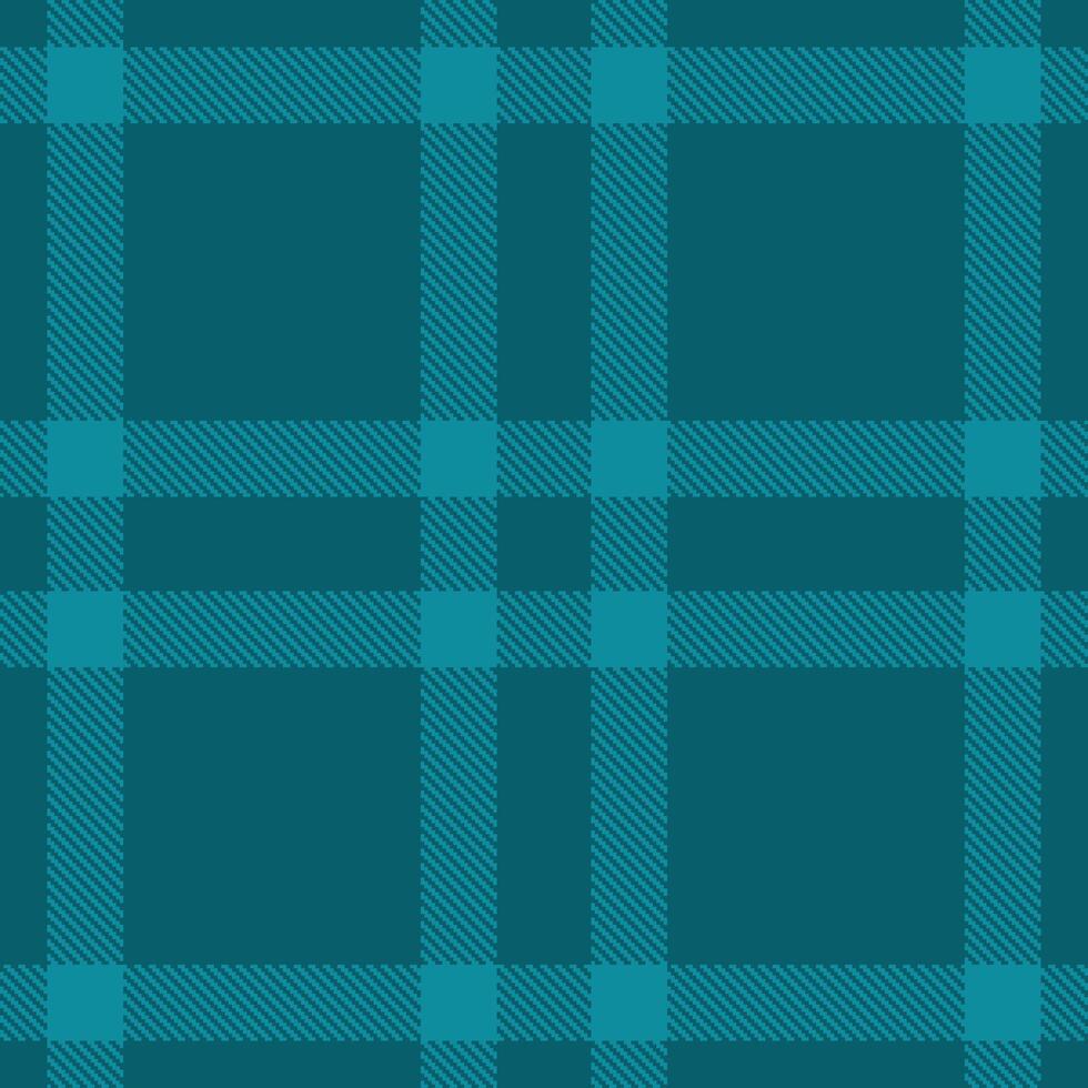 Metallic Petrol Seamless Tartan with Deep Teal Blue accents Textile Design vector