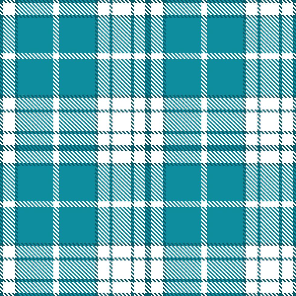 Smoky Petrol Seamless Tartan with Light White accents Textile Design vector