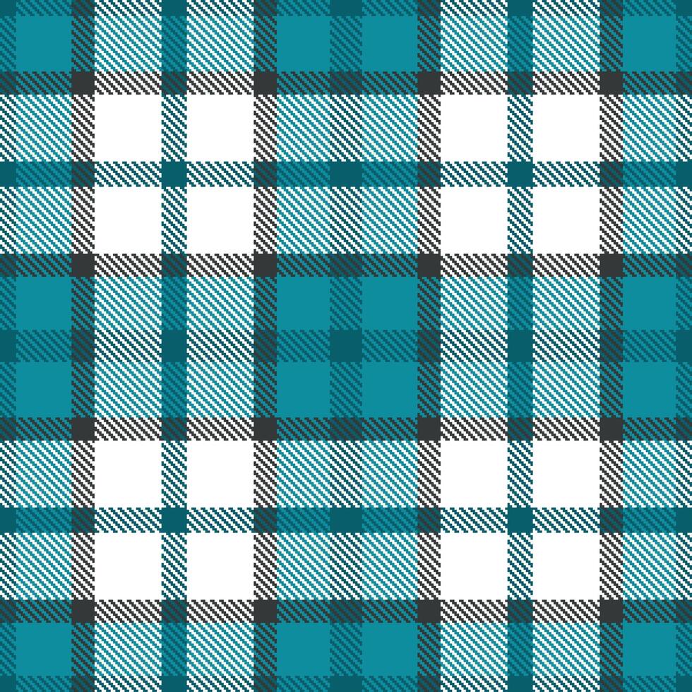 Modern Seamless Tartan in Neon Petrol tones Textile Design vector