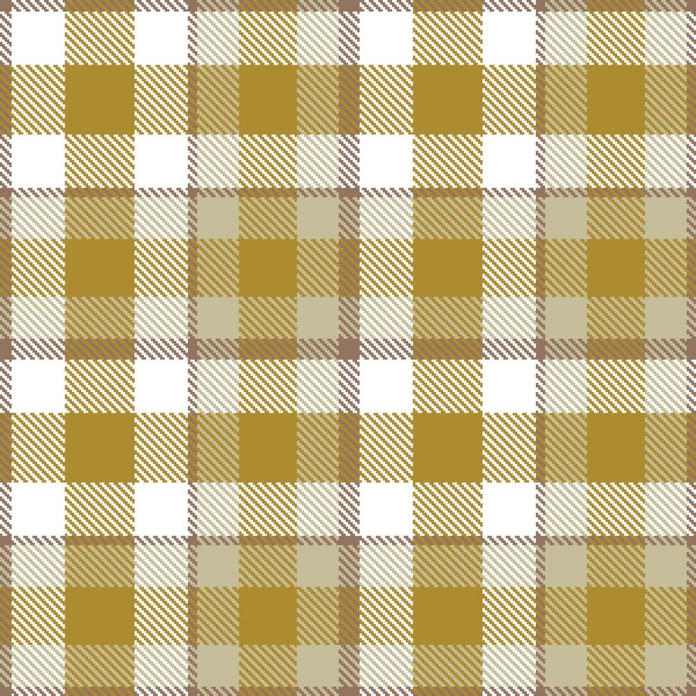 Dusty Brownish Grey and Deep White Seamless Tartan Textile Design vector