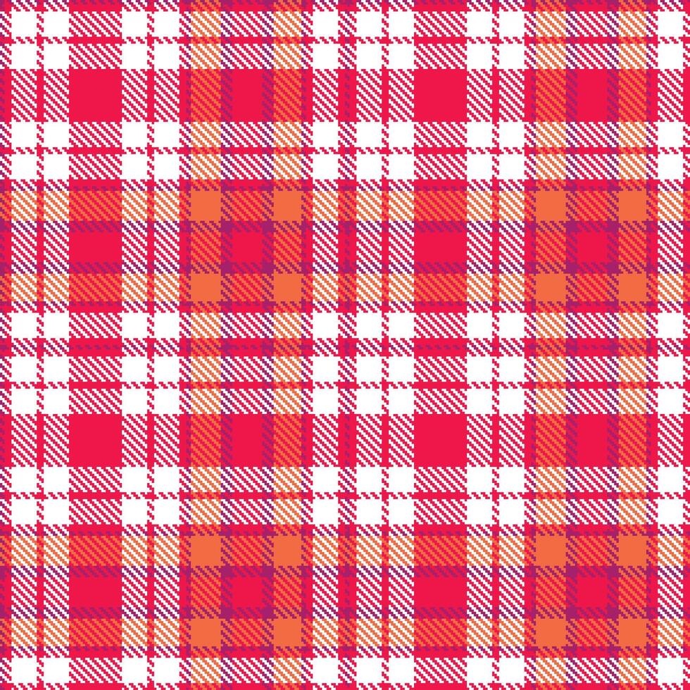 Metallic Pinkish Red Seamless Tartan with Warm Red Violet accents Textile Design vector