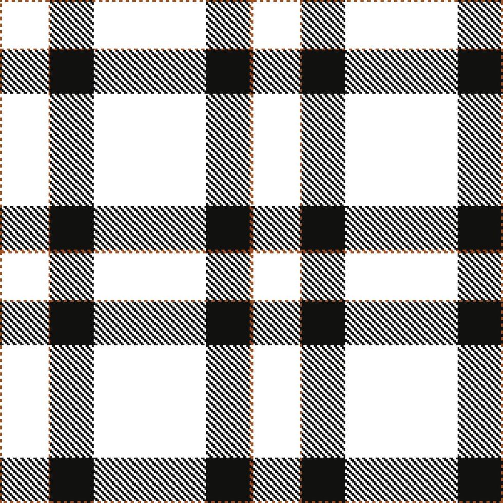 Bright Warm Brown and Vivid White Seamless Tartan Textile Design vector
