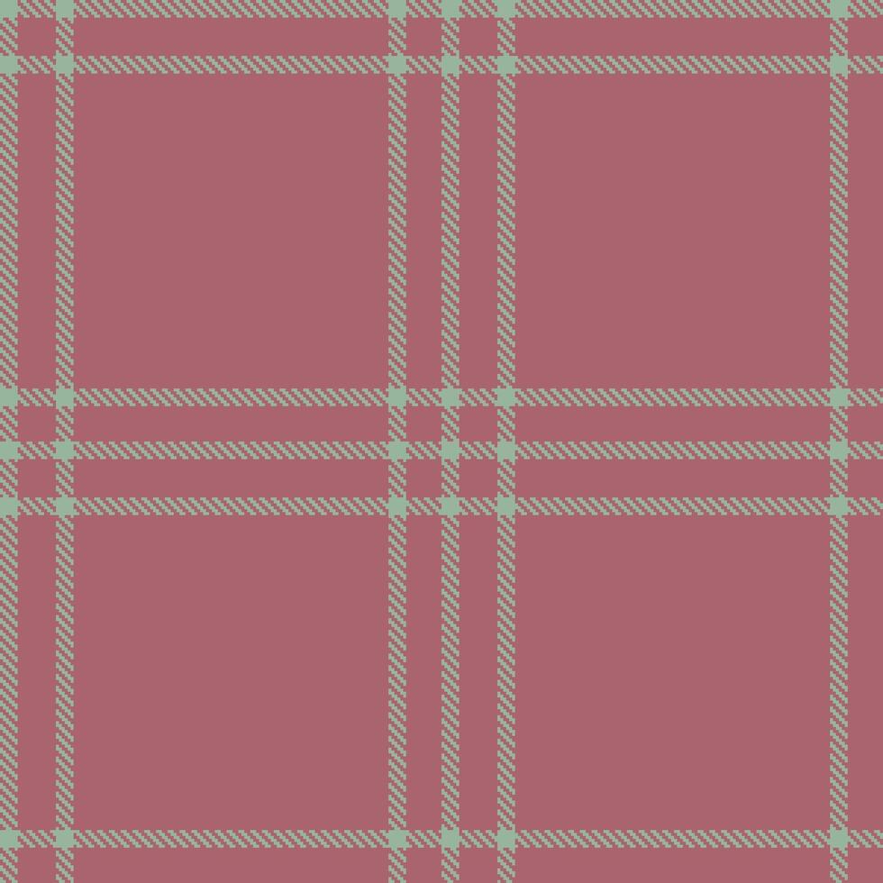 Iridescent Greenish Grey Seamless Tartan with Dusty Dusky Rose accents Textile Design vector