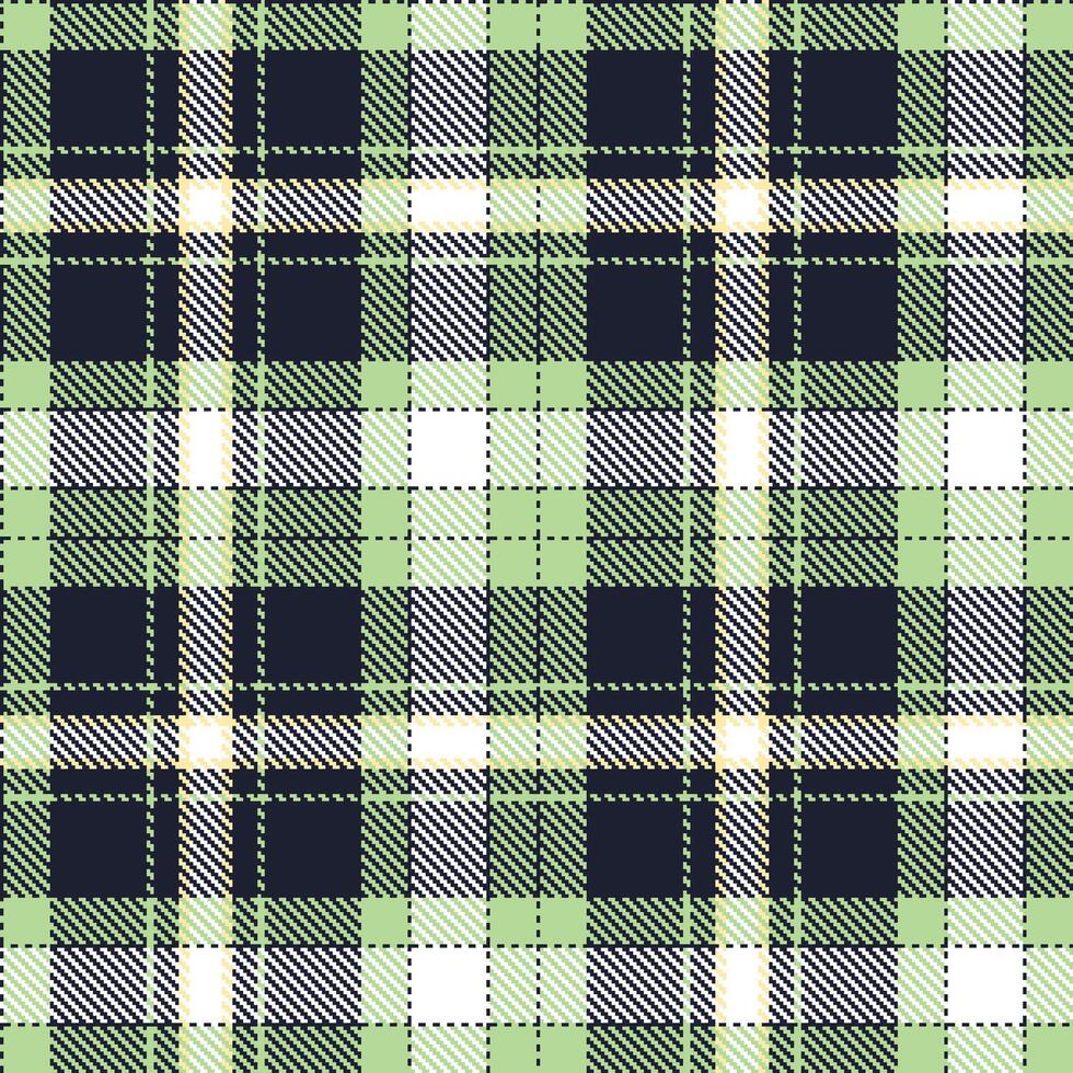 Pastel Dark and Deep Light Grey Green Seamless Tartan Textile Design vector