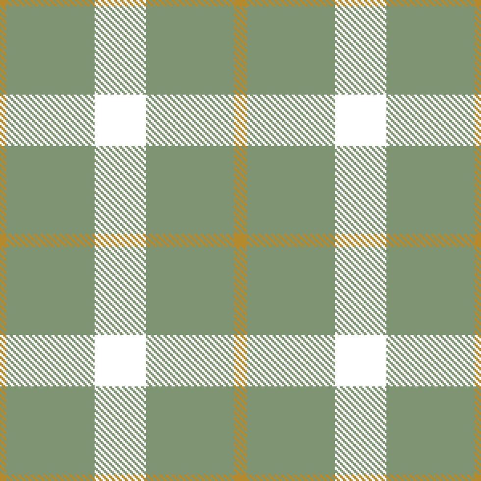 Bright Green Grey and Metallic Ochre Seamless Tartan Textile Design vector