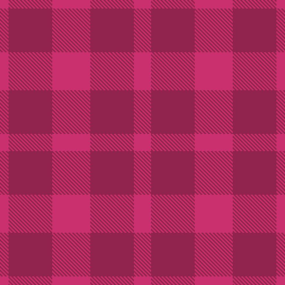Deep Darkish Pink and Warm Red Purple Seamless Tartan Textile Design vector