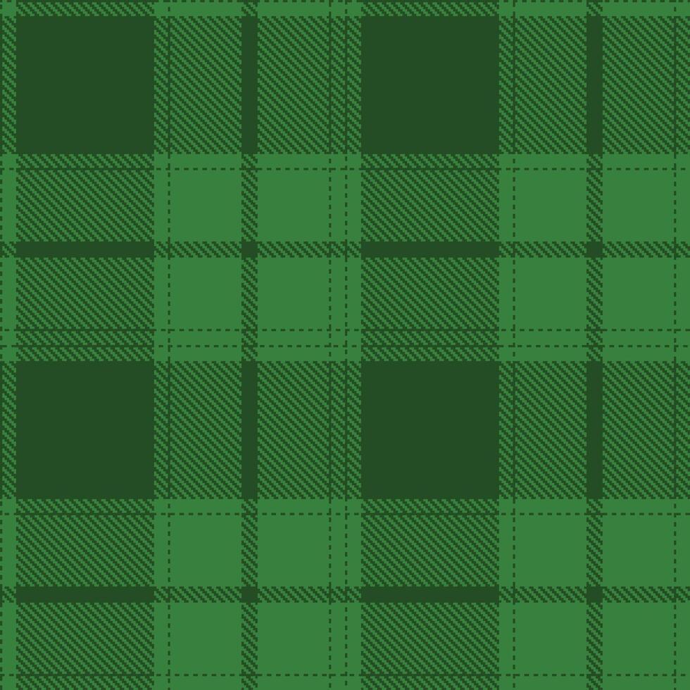 Modern Seamless Tartan in Iridescent Pine Green tones Textile Design vector