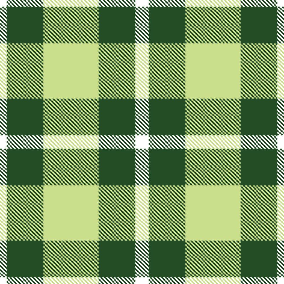 Modern Deep Pine Green Seamless Tartan Textile Design vector