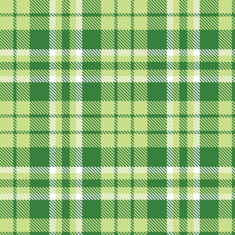 Modern Seamless Tartan in Metallic Pale Olive Green tones Textile Design vector