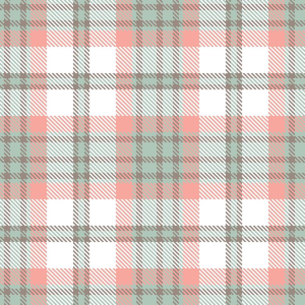 Warm Silver and Dusty Warm Grey Seamless Tartan Textile Design vector