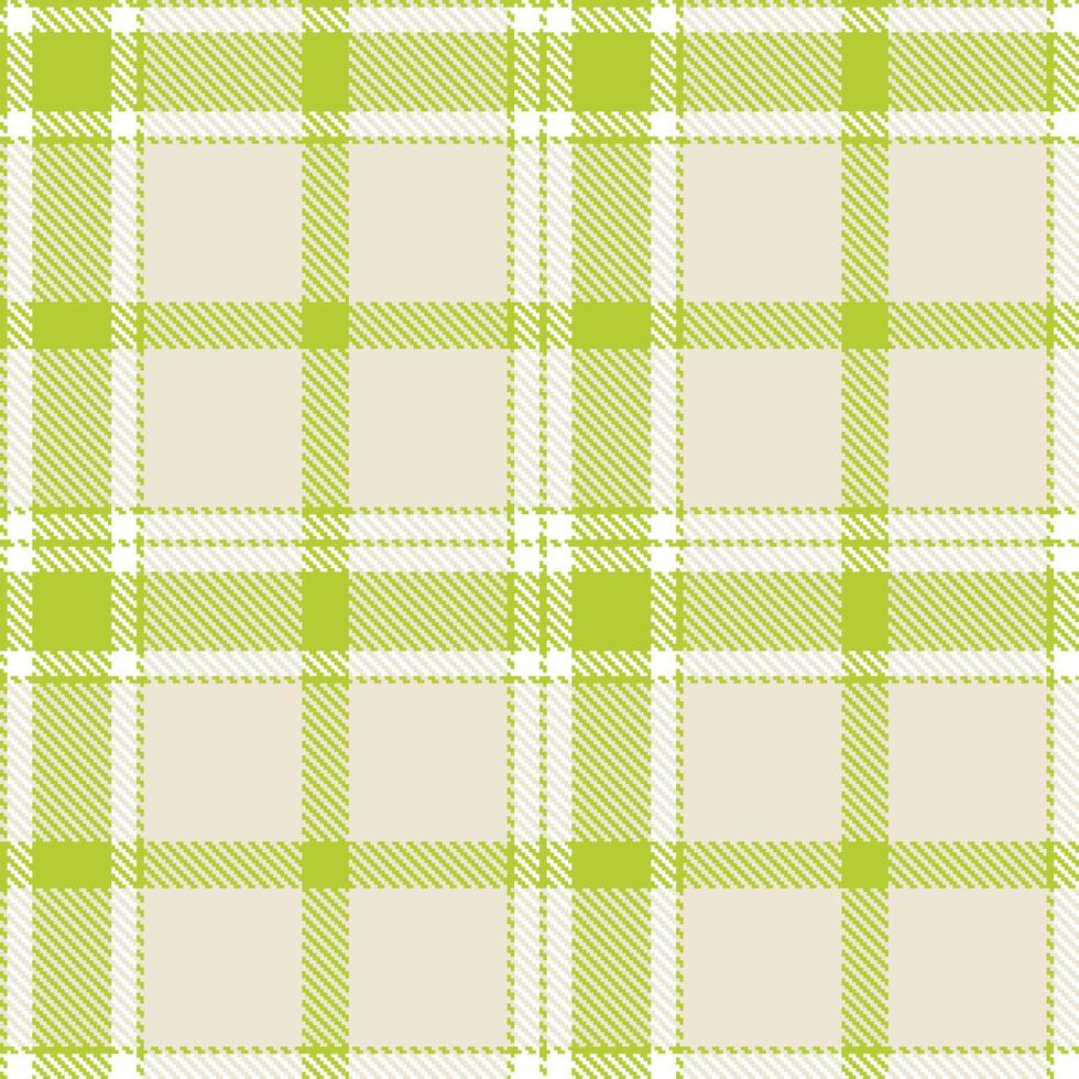 Modern Seamless Tartan in Muted Green and yellow tones Textile Design vector