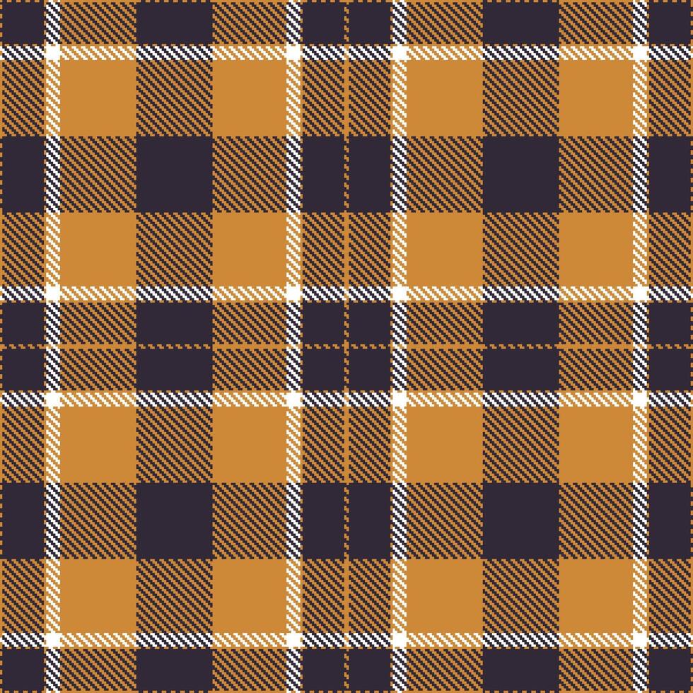 Iridescent Dull Orange Seamless Tartan with Muted Dark accents Textile Design vector