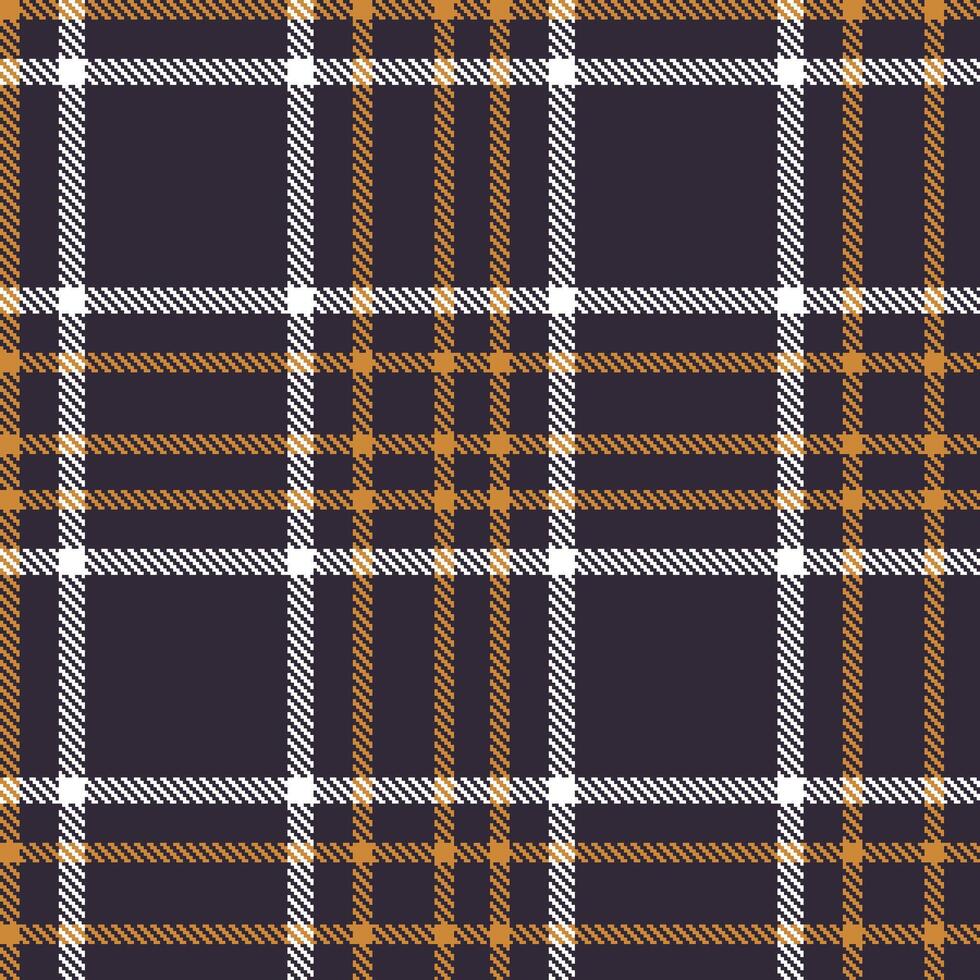 Soft Dark and Cool Dull Orange Seamless Tartan Textile Design vector