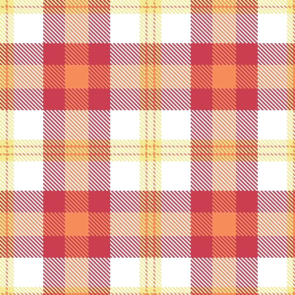 Modern Light Dark Cream Seamless Tartan Textile Design 386 vector