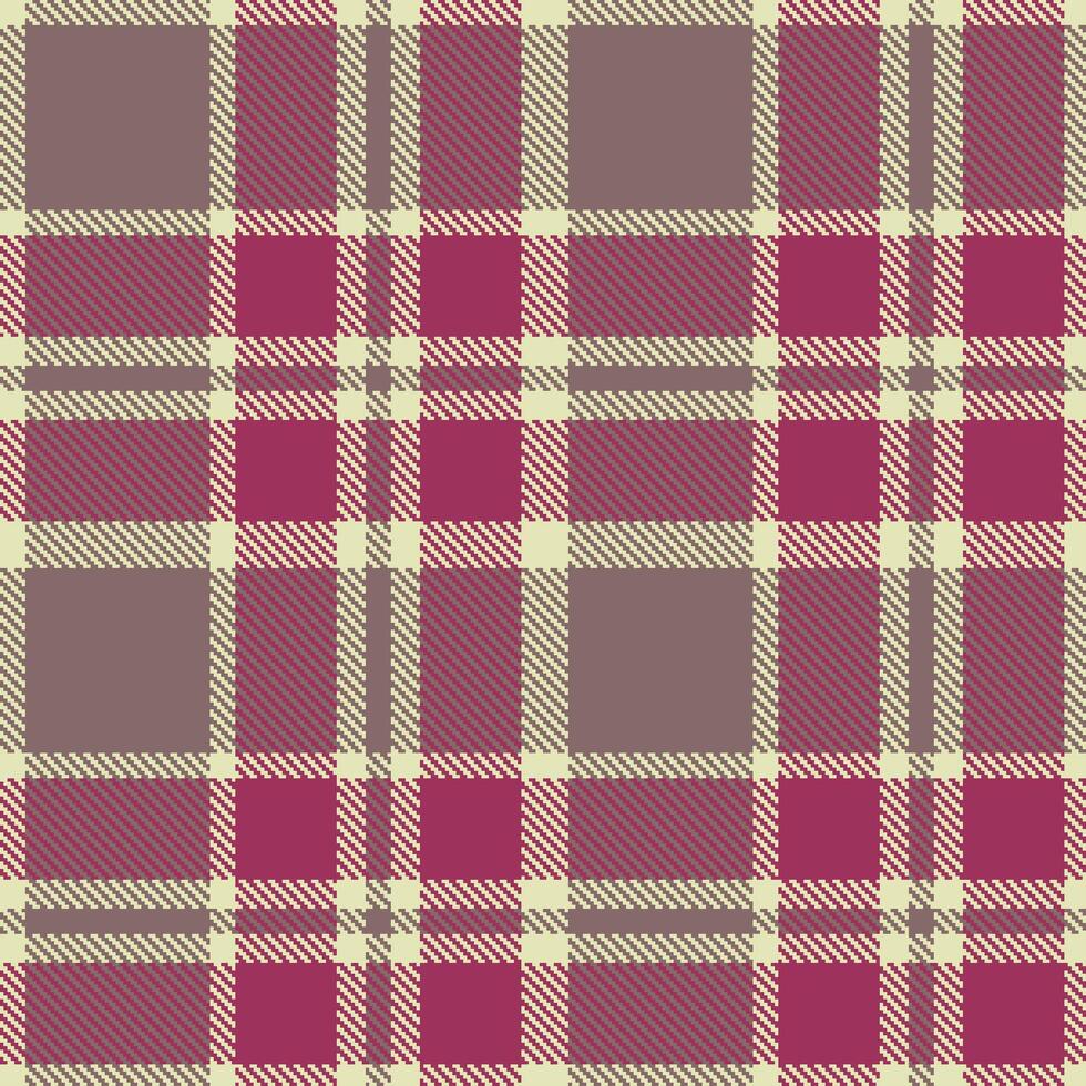 Modern Seamless Tartan in Neon Beige tones Textile Design vector