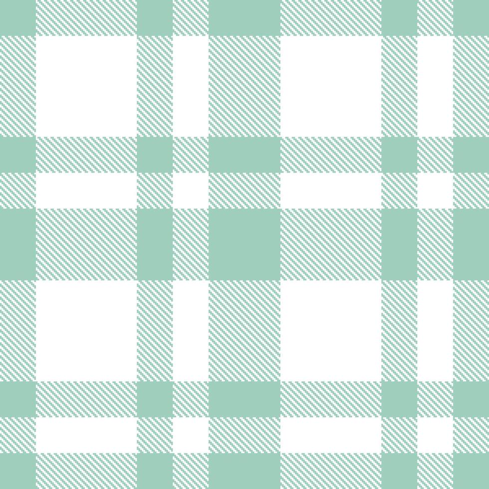 Smoky Pale Teal Seamless Tartan with Pale White accents Textile Design vector